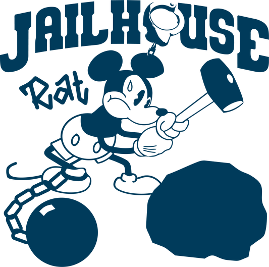 JAILHOUSE RAT  Public Domain Early Cartoon Reinterpretation (1920s–1930s Era) - tshirthelpdeskstore