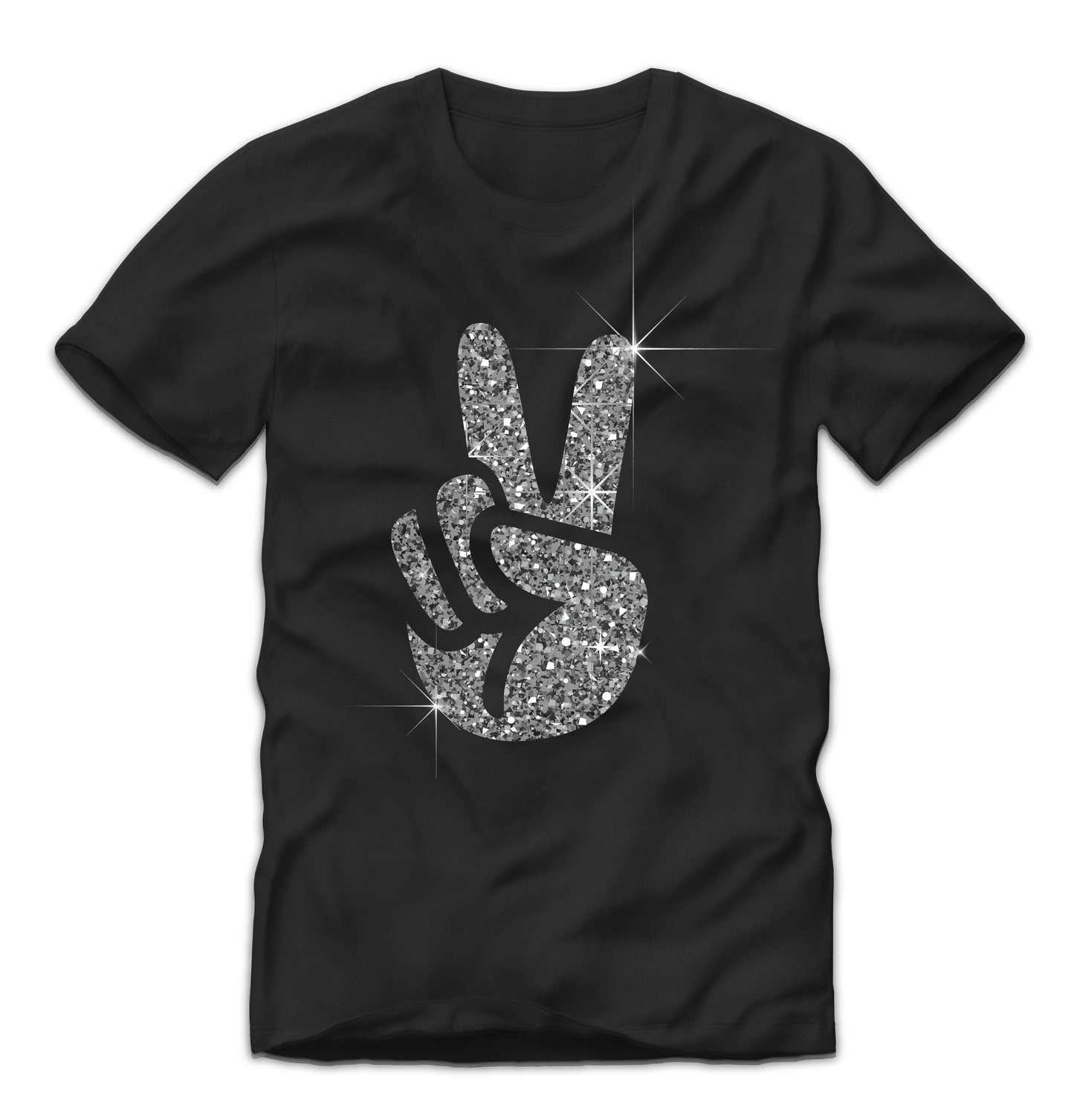 Glitter Glove Peace Tee — Limited Drop