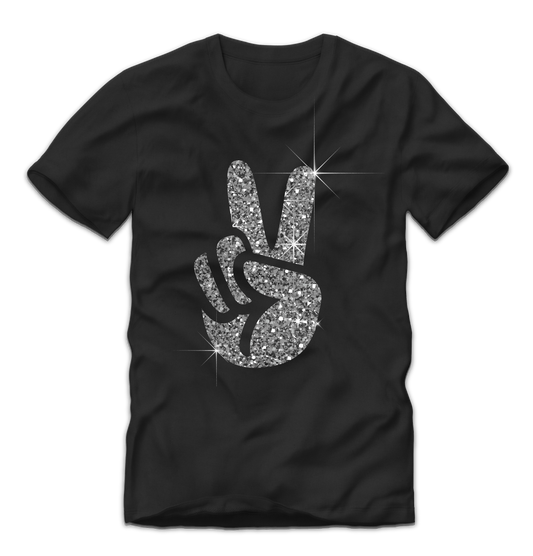 Glitter Glove Peace Tee — Limited Drop